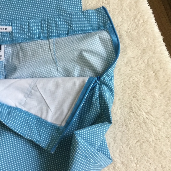 Vintage Gap Gingham Stretch Capri Cropped Pants Blue Y2K - Sz 4 - Picture 8 of 9